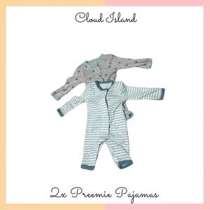 Cloud Island Set of 2 Preemie Onesies